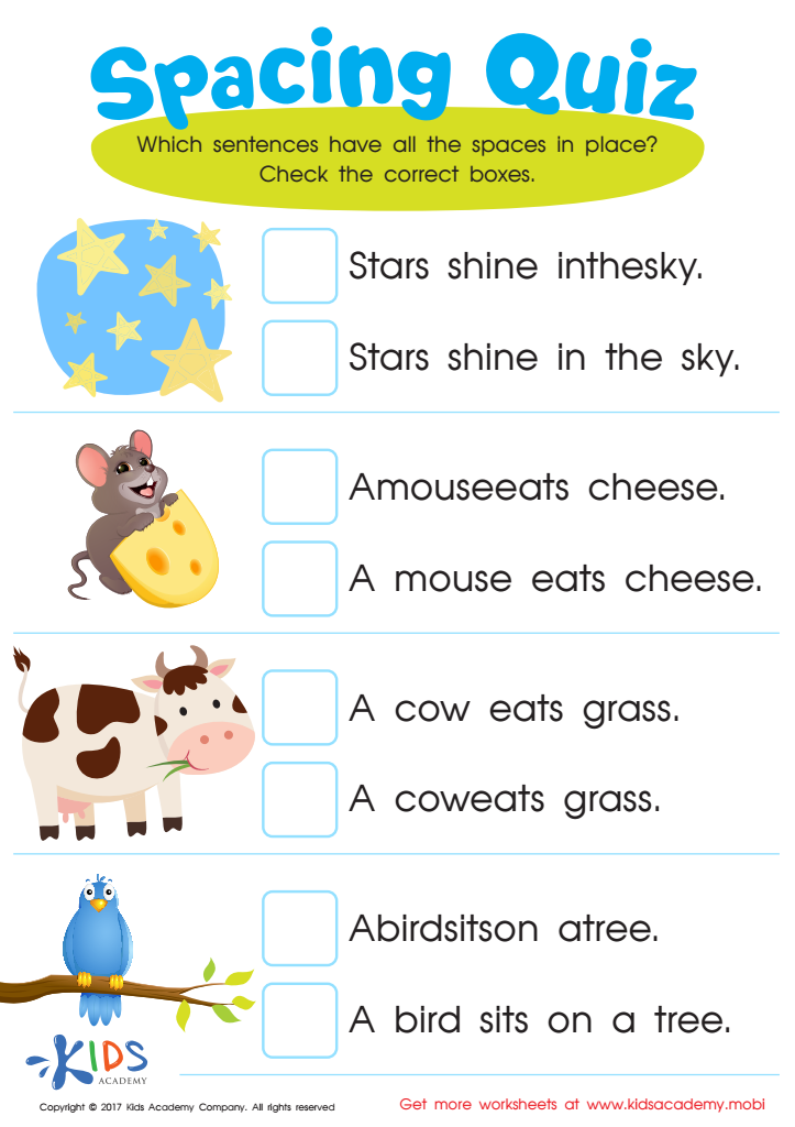 Kindergarten Grammar Worksheets Fun Learning Activities