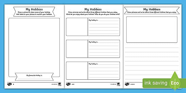 KS1 My Hobbies Worksheet Teacher Made Twinkl