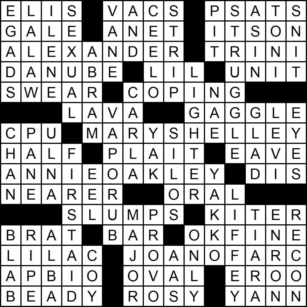 La Times Printable Crossword Puzzles 2018 Free Crossword Puzzles 