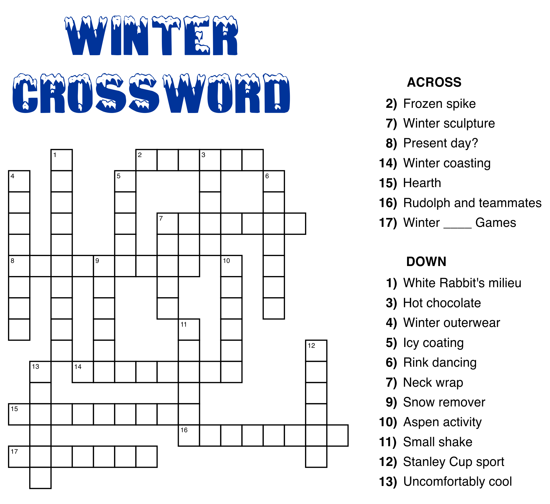 Large Print Easy Crossword Puzzles 10 Free PDF Printables 