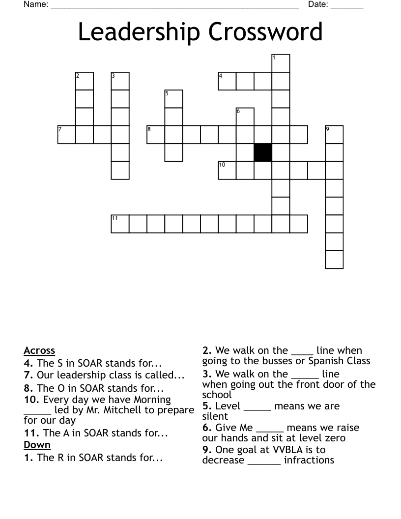 Leadership Crossword WordMint