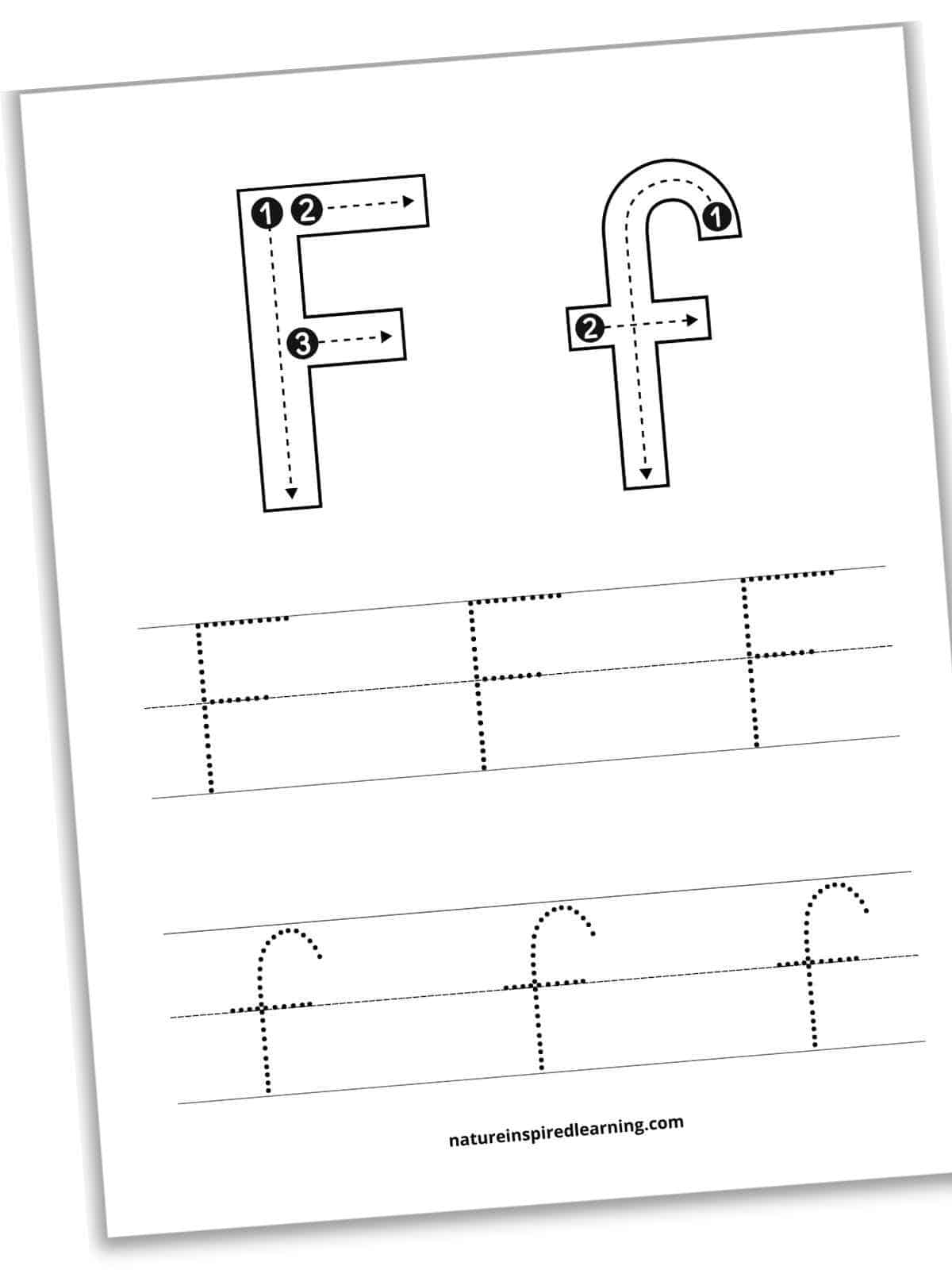 Letter F Tracing Worksheets For Kindergarten Infoupdate