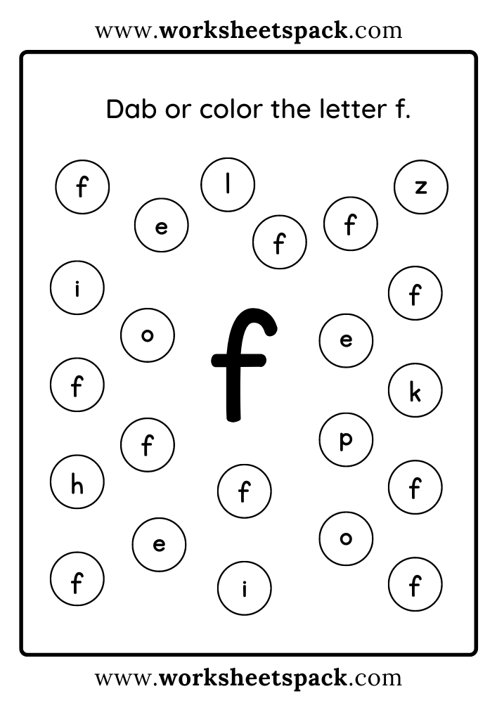 Letter F Tracing Worksheets For Kindergarten Infoupdate