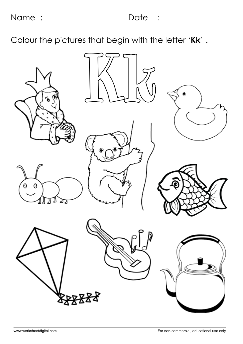 Letter K Worksheet For Kindergarten Worksheet Digital Worksheets 