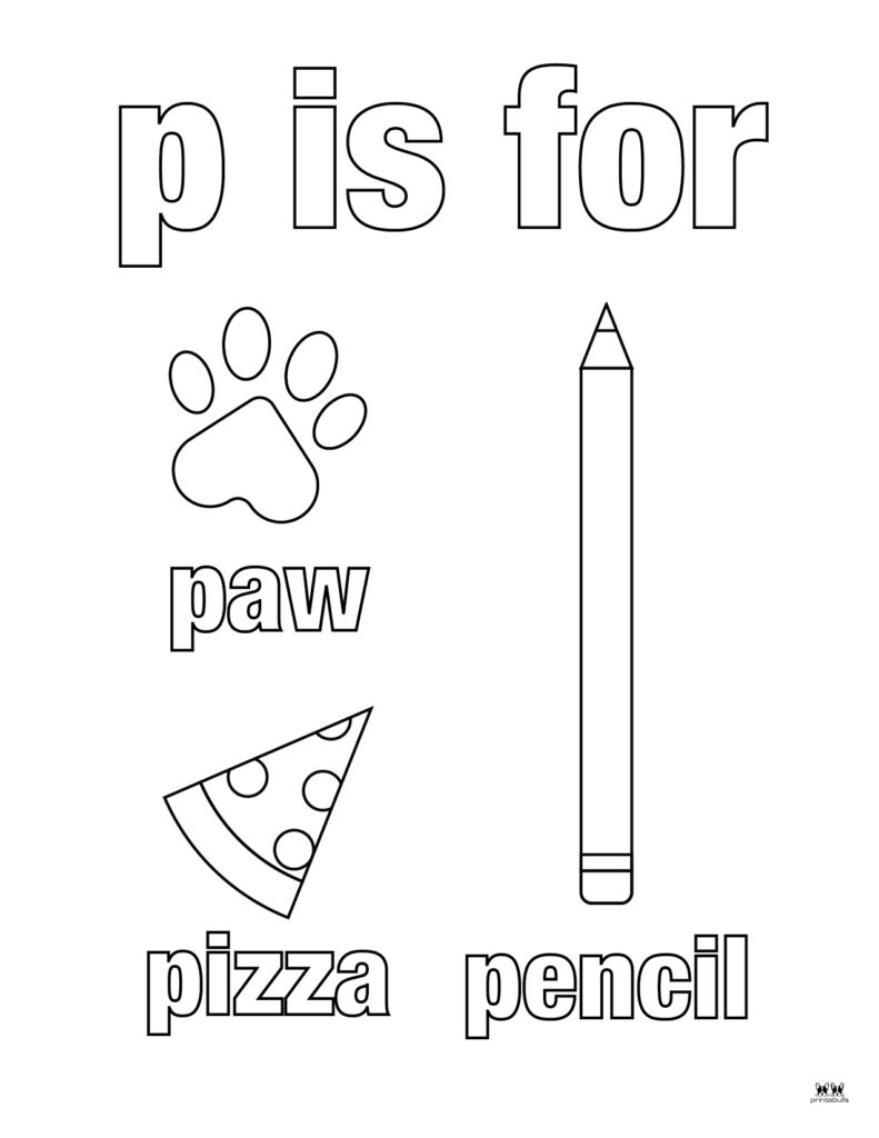Letter P Coloring Pages Pre Infoupdate