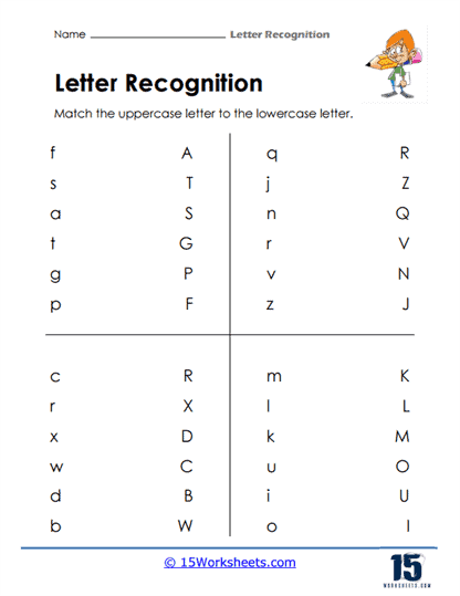 Letter Recognition Worksheets Grade 1 Infoupdate