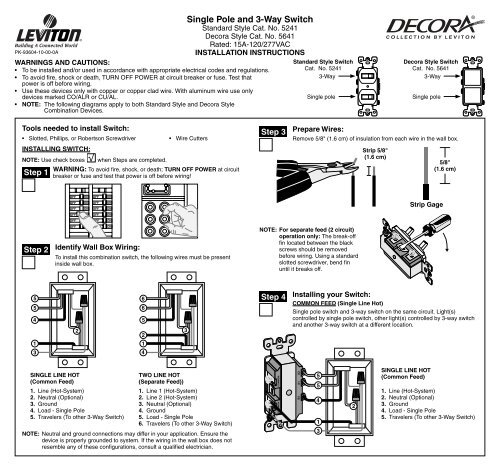 Leviton 3 Way Switch Wiring Diagram Leviton Wiring Switch Diagram Way 