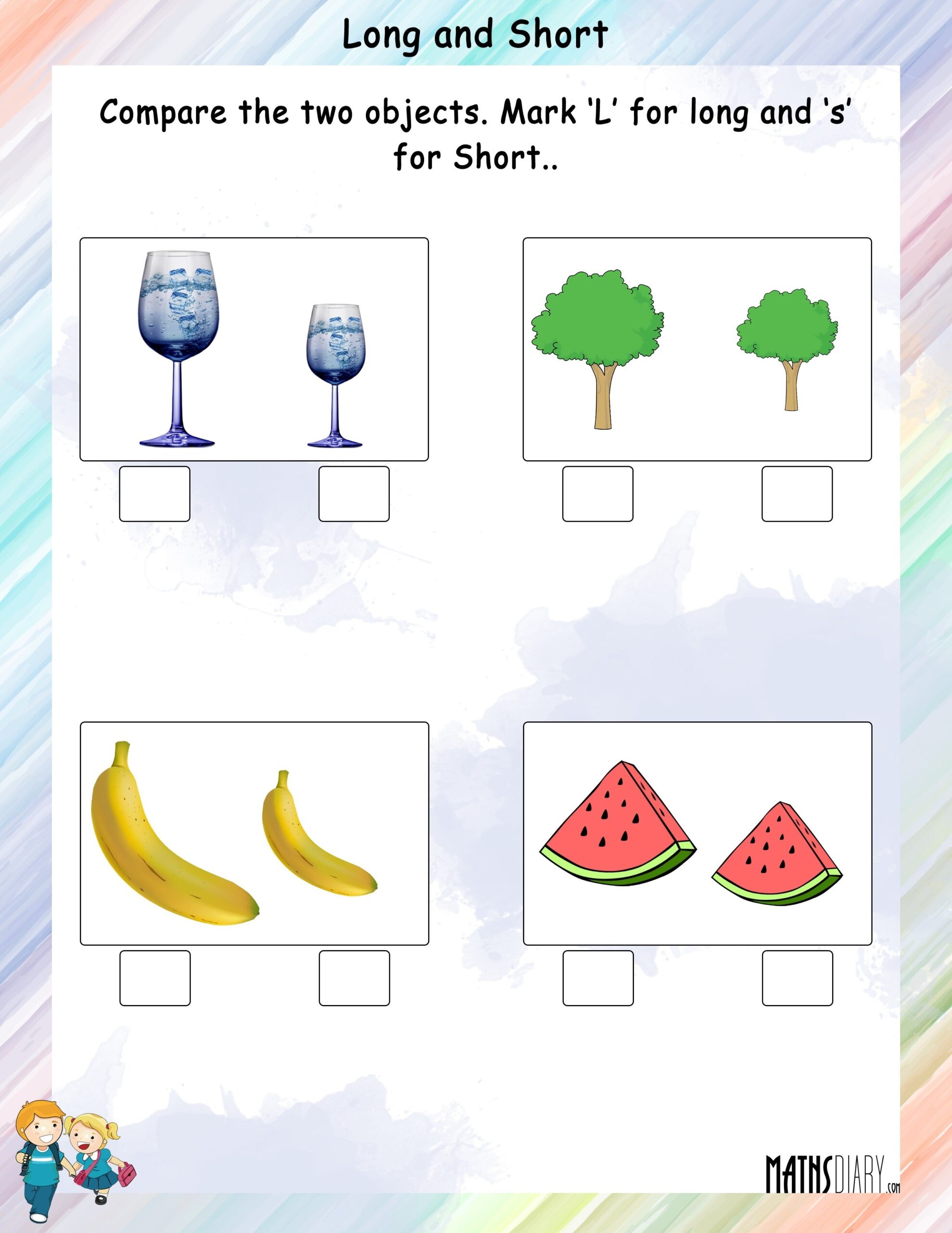 Long And Short Class 3 Maths Worksheet Class1to12 Worksheets 