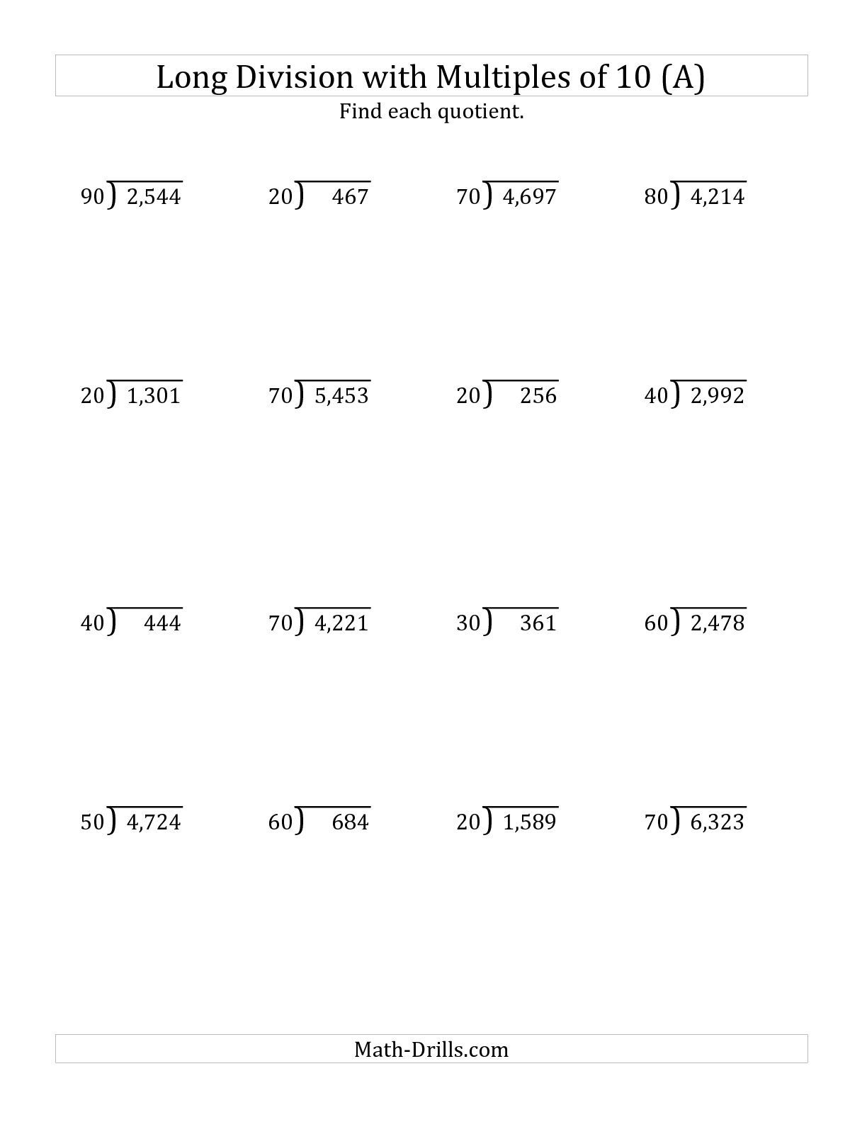 Long Division Worksheets Kuta Long Division Worksheets
