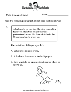 Main Idea Worksheets Worksheets Worksheets