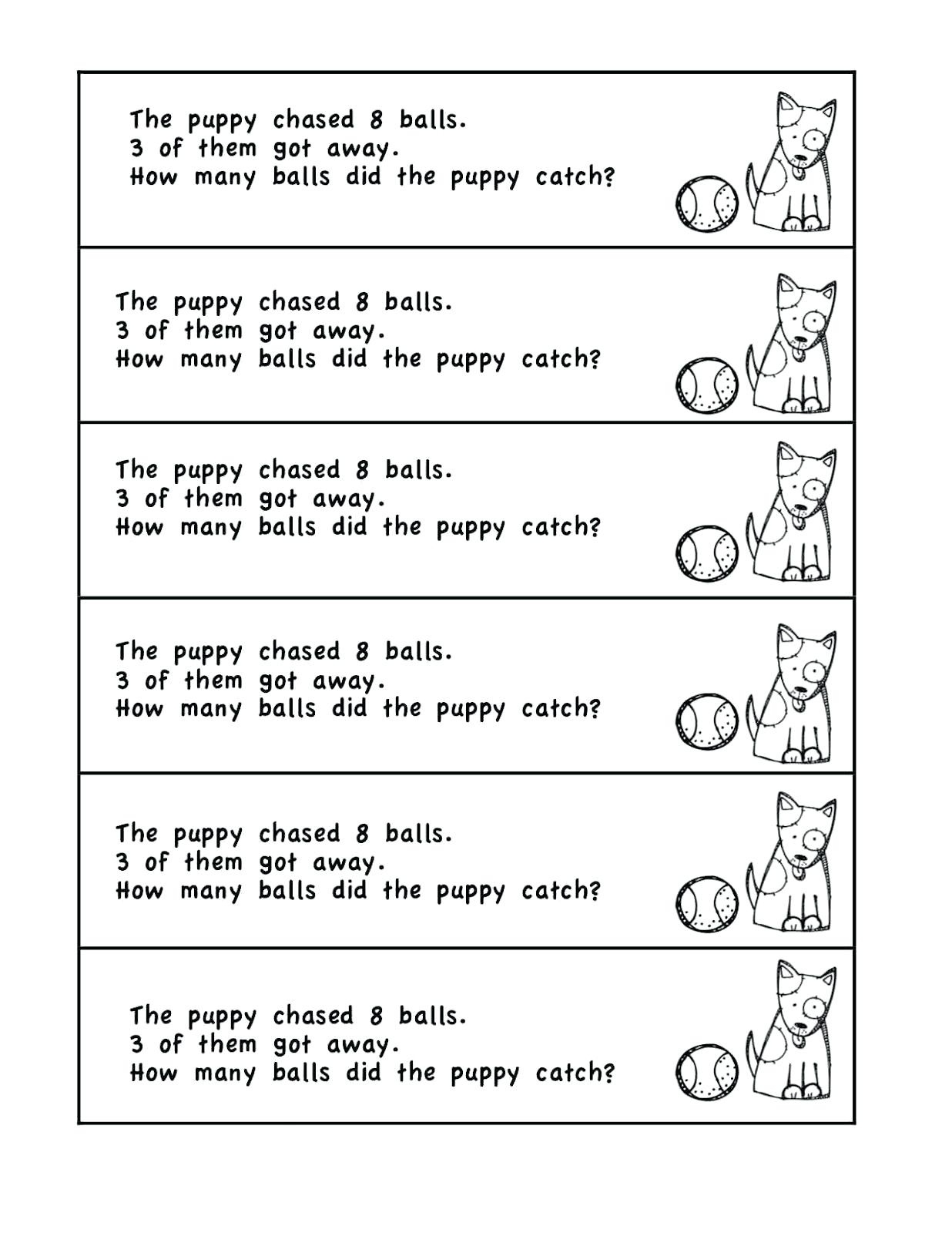 Math Problems For 1st Graders Worksheets