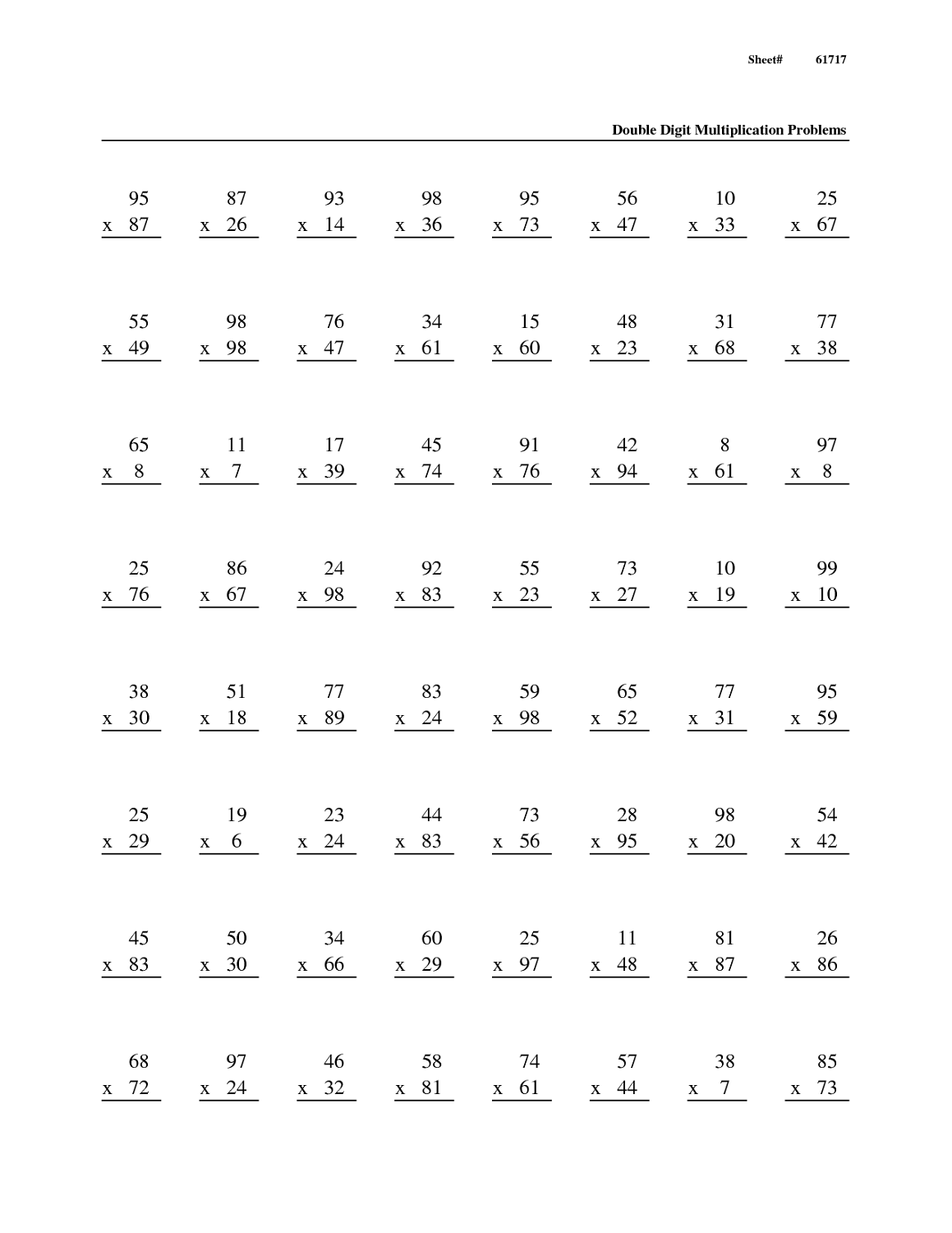 Math Problems Worksheets Activity Shelter