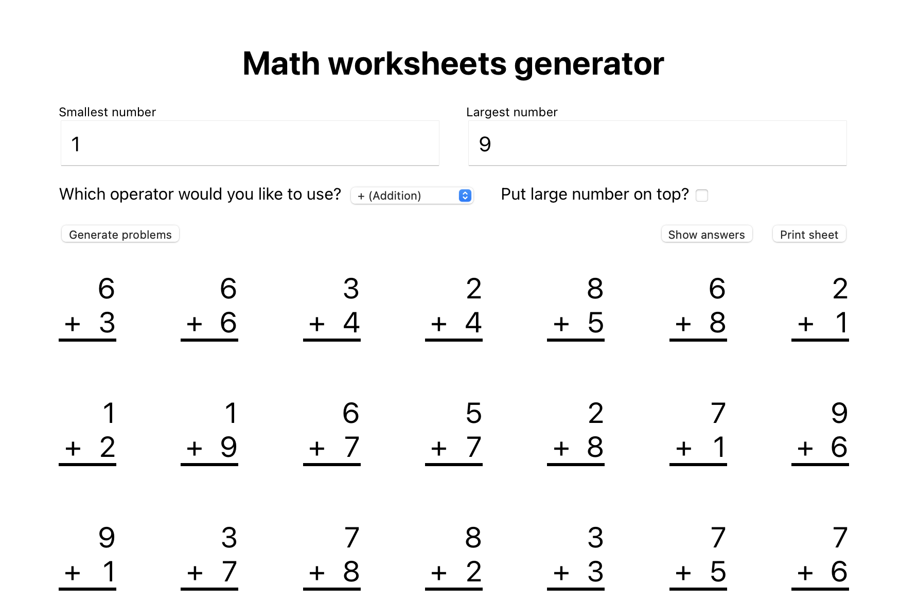 Math Worksheets Dynamically Created Math Worksheets Worksheets Library