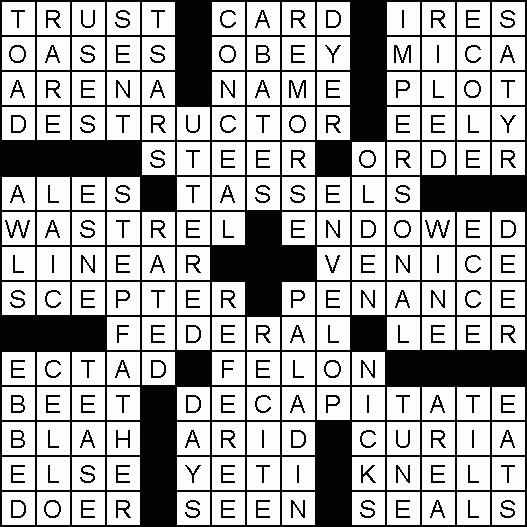 May Crossword Puzzle Printable