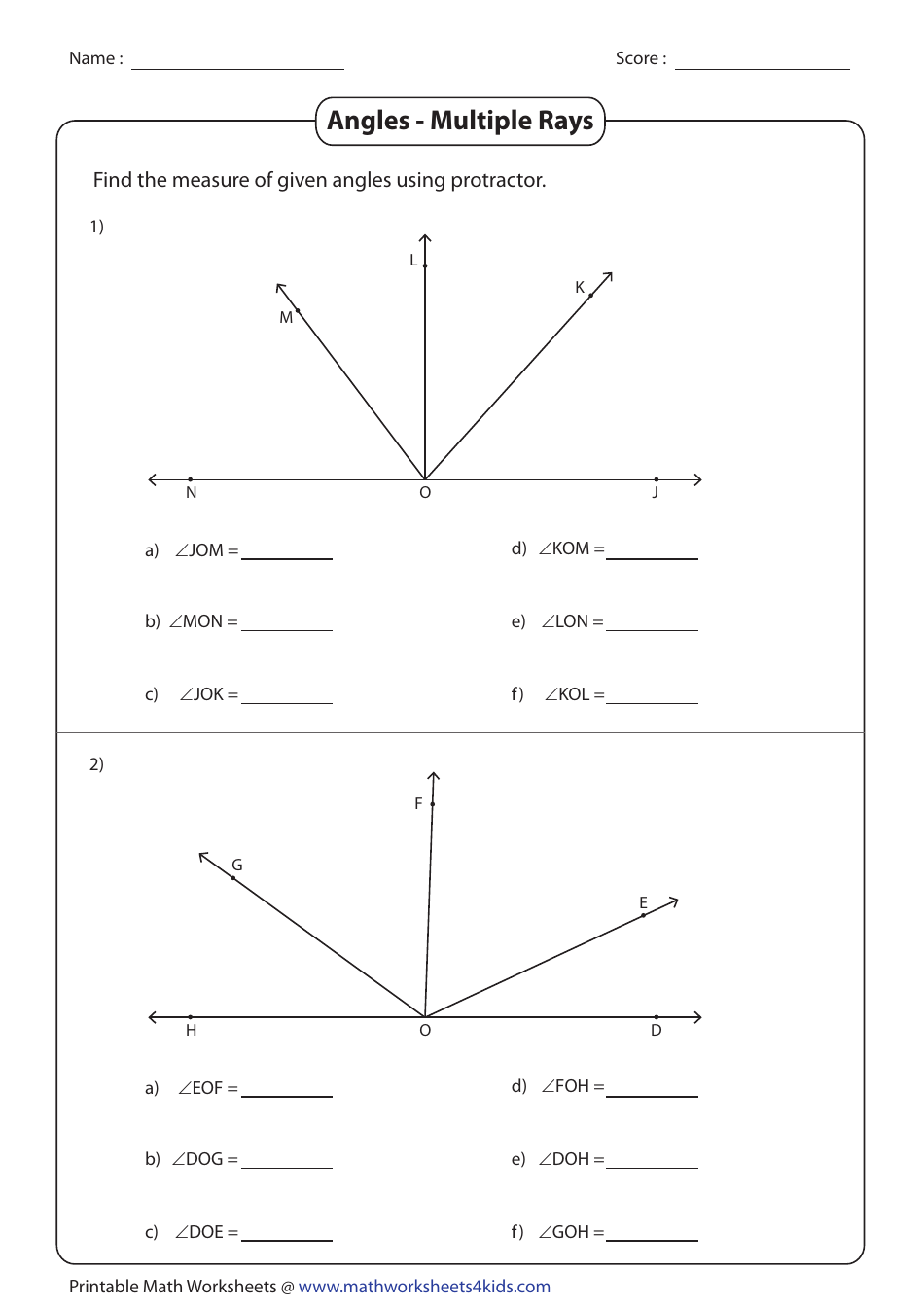 Measuring Angles Worksheet Pdf Pro Worksheet