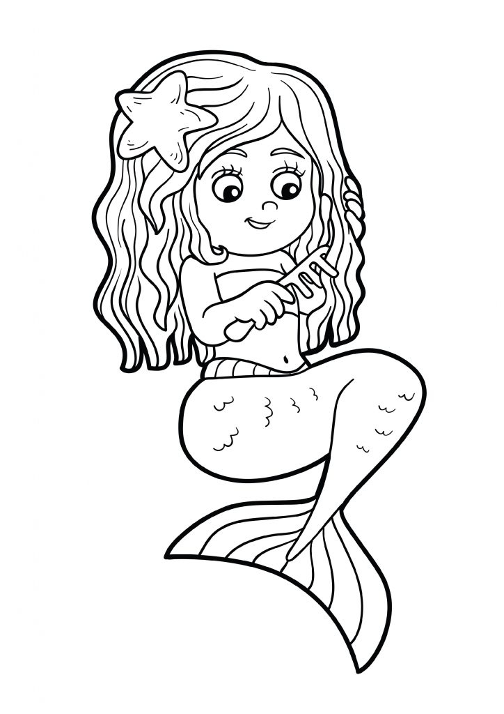 Mermaid Coloring Sheet Printable