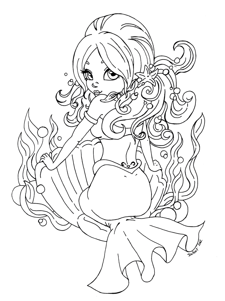 Mermaid Coloring Sheet Printable