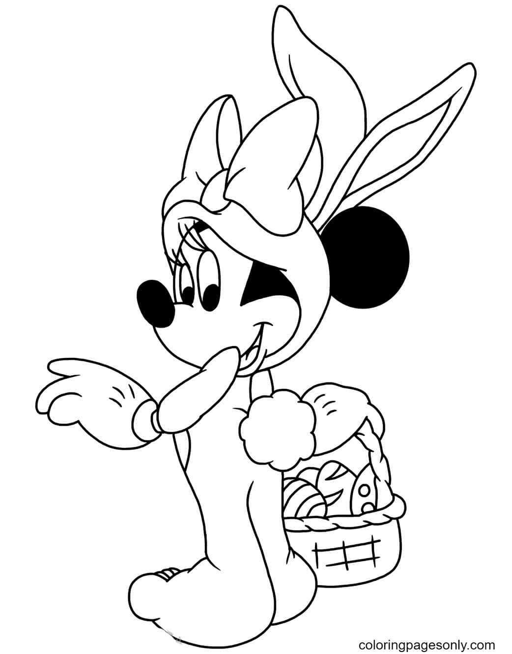 Minnie Mouse Birthday Coloring Page Free Printable Coloring Pages