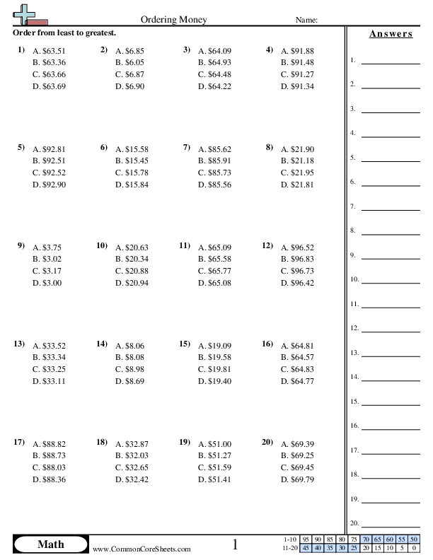 Money Worksheets Free Distance Learning Worksheets And More 