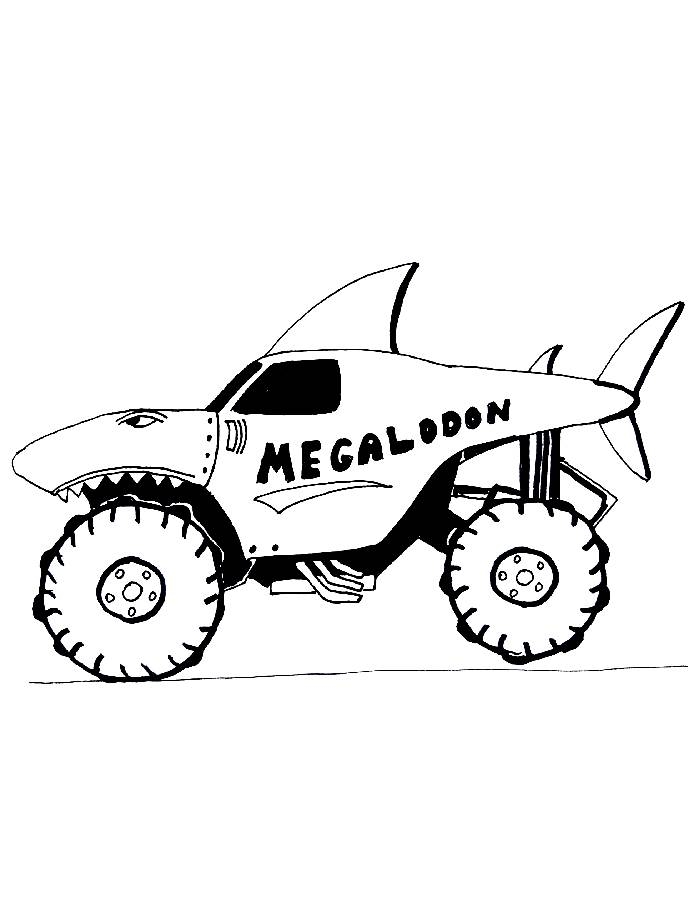 Monster Jam Coloring Pages Free Printable PDF 