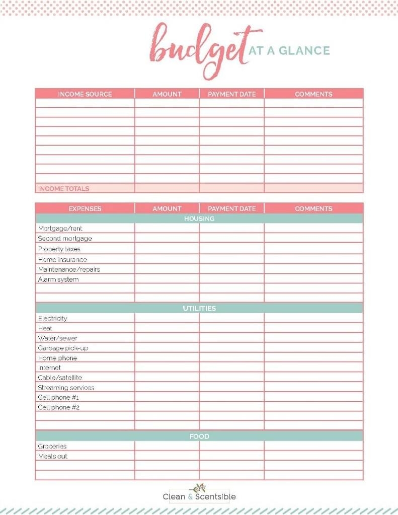 Monthly Budget Spreadsheet For Excel Worksheets Library
