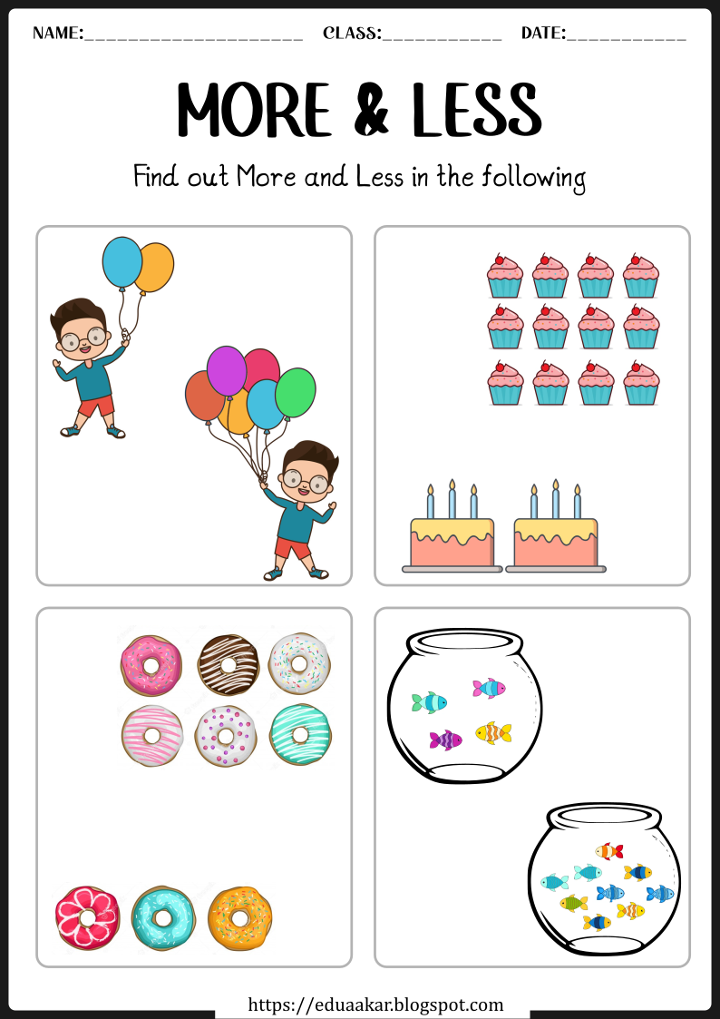 More And Less Worksheet Fingerspiele Kinder Lieder