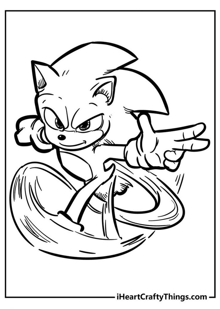 Movie Sonic Coloring Pages Coloring Nation