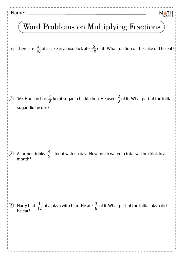 Multiplying Fractions Worksheets With Answer Key