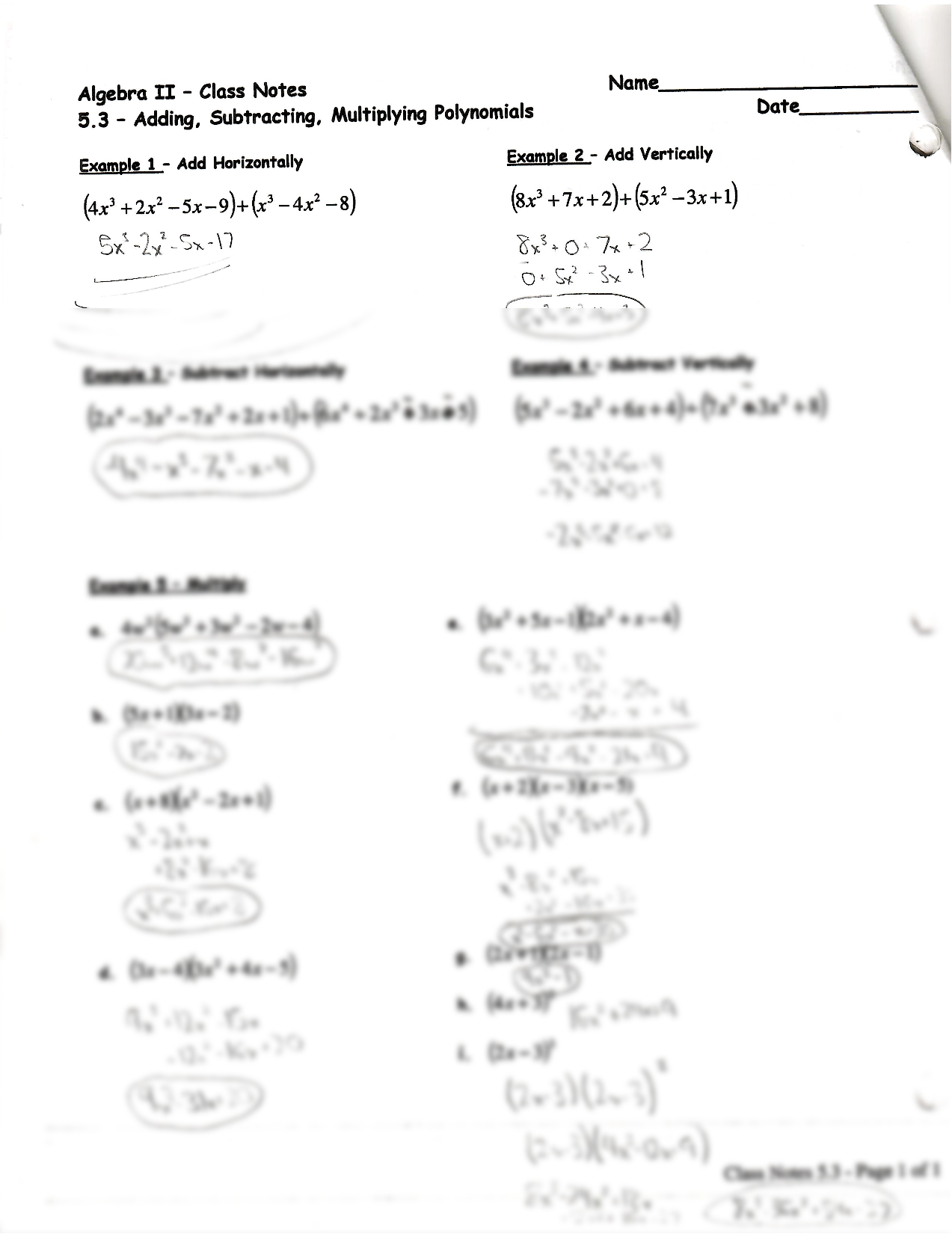 Multiplying Polynomials Worksheets Math Monks Worksheets Library