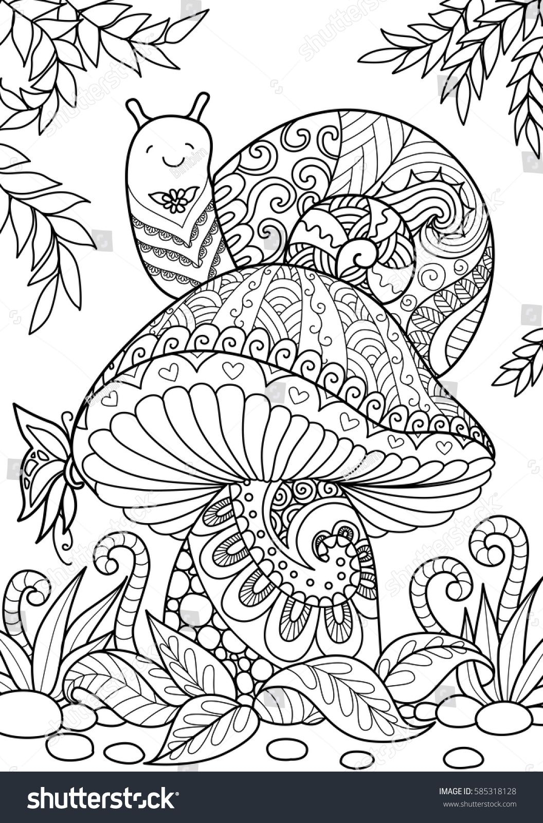 Mushroom Coloring Pages Learny Kids