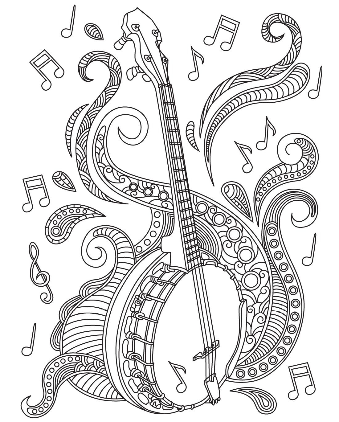 Music Coloring Pages For Adults