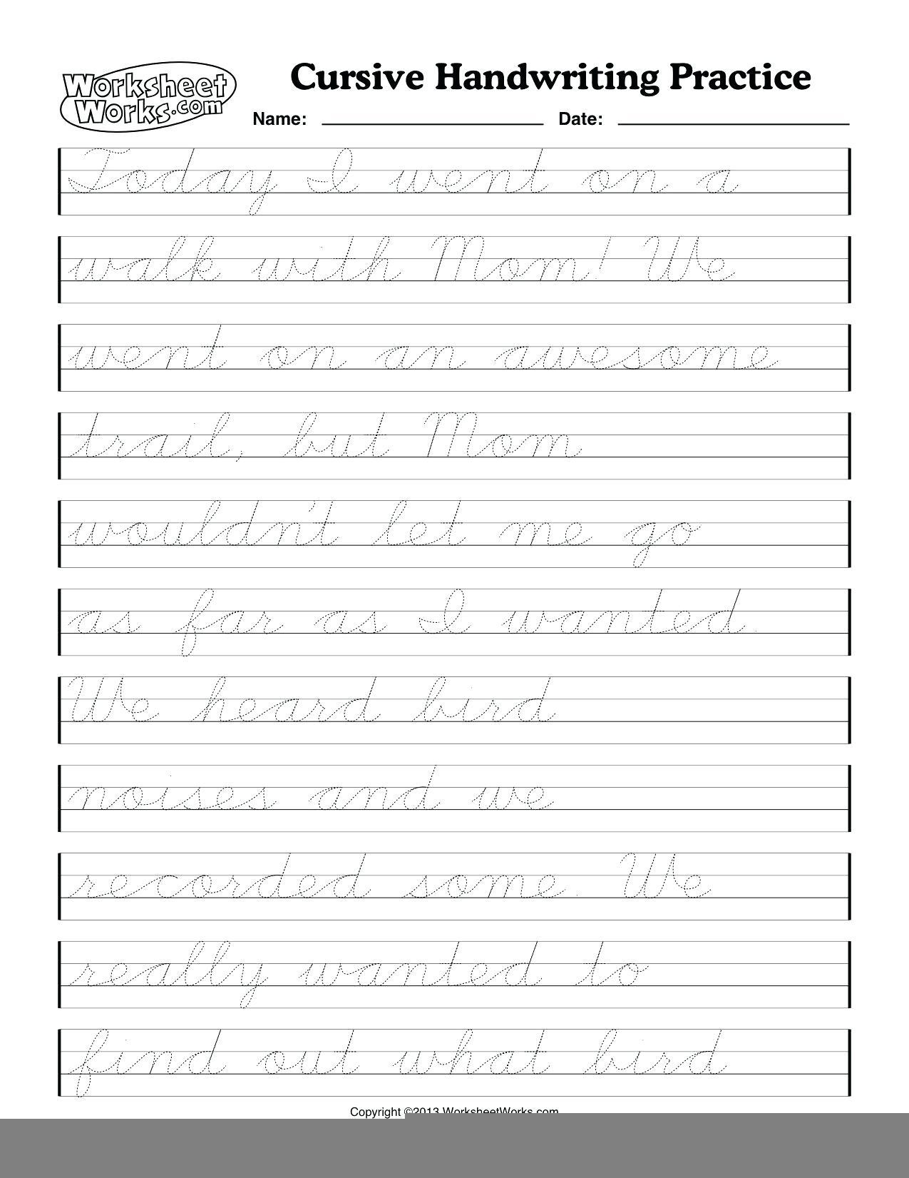 Name Tracing Worksheets Cursive Name Tracing Worksheets
