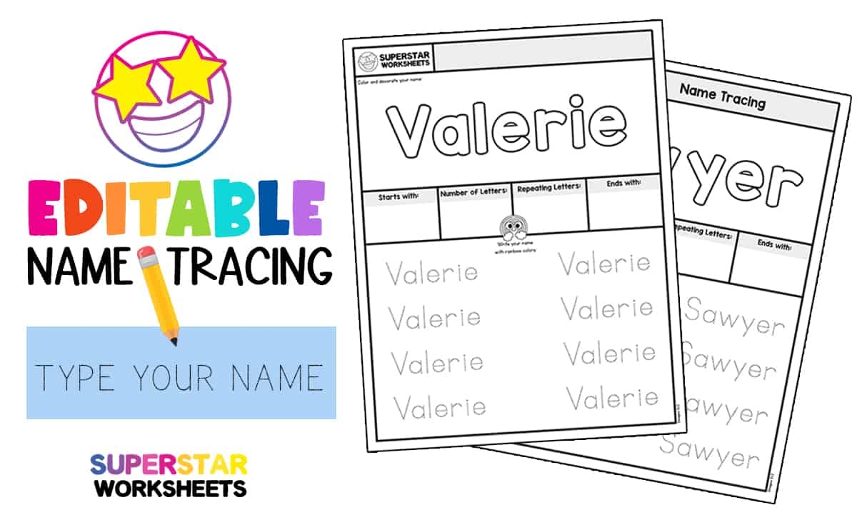 Name Tracing Worksheets Superstar Worksheets AlphabetWorksheetsFree