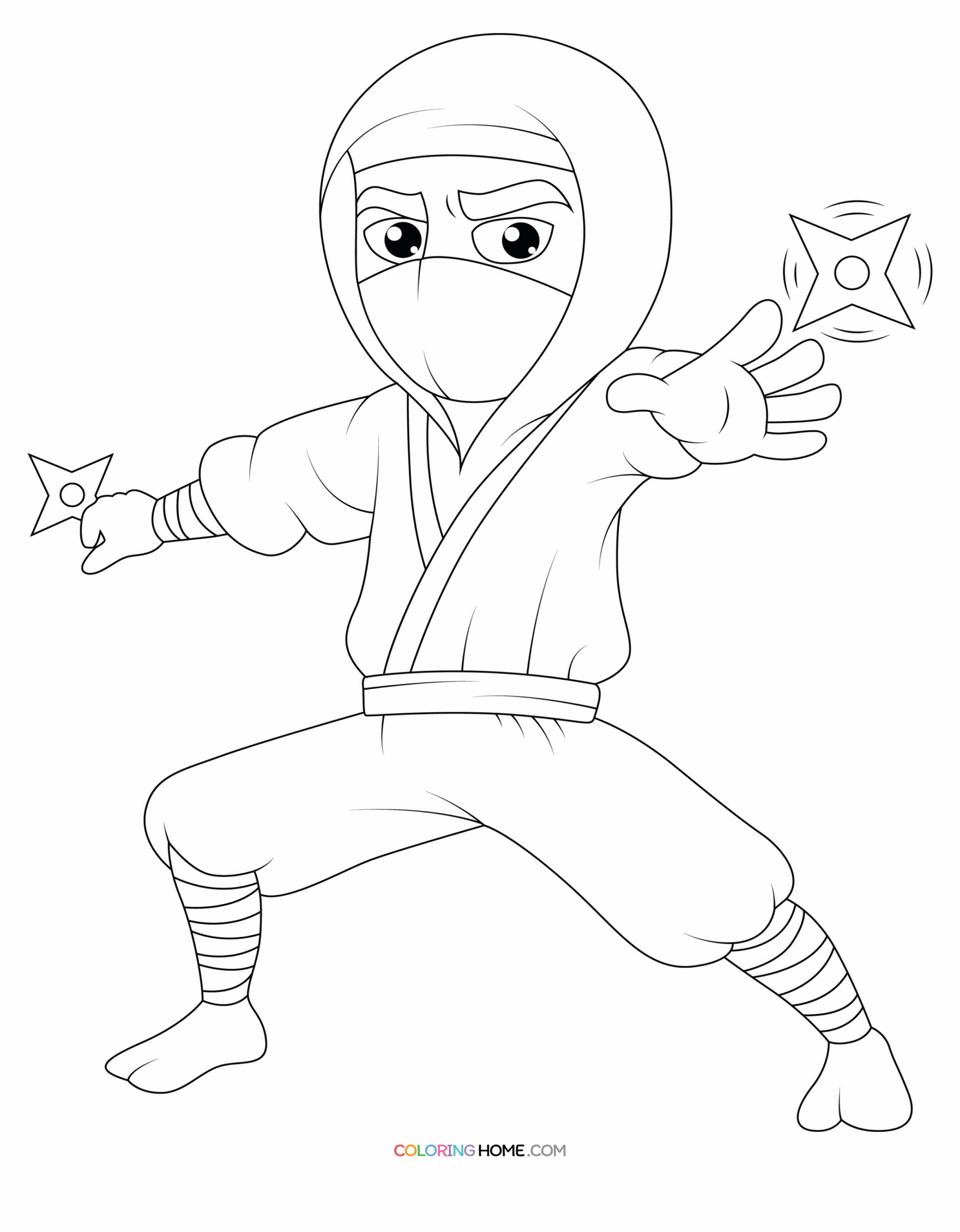Ninja Star Coloring Page Coloring Home