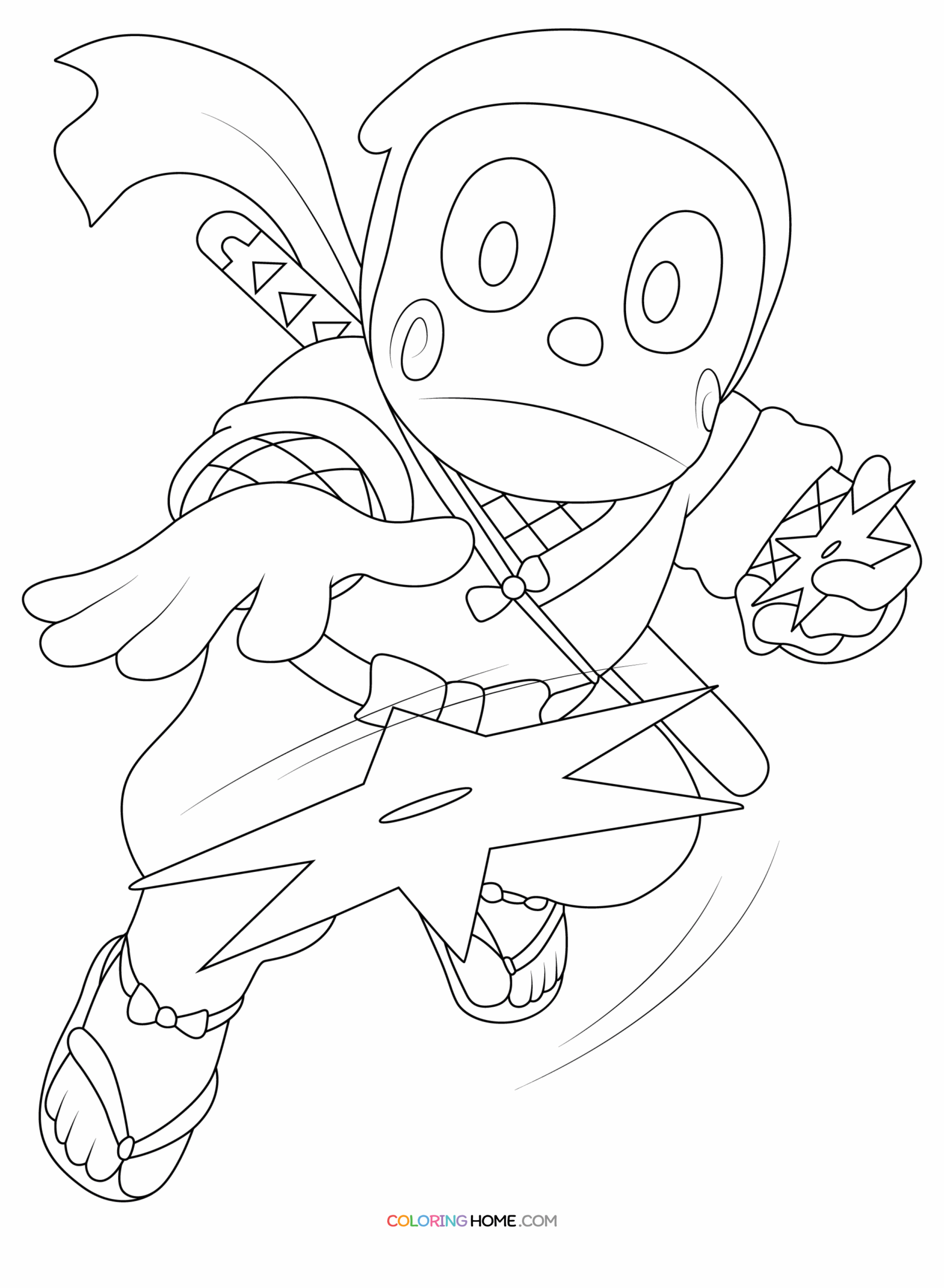 Ninja Star Coloring Page Coloring Home