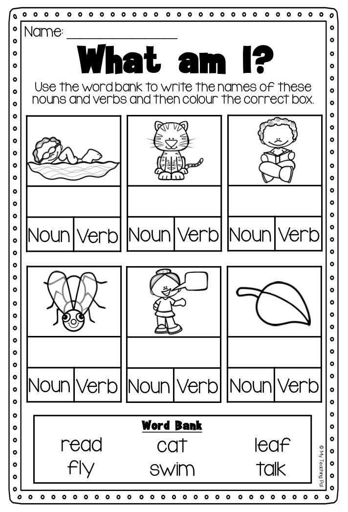 Noun Worksheets For Kindergarten Kindergarten