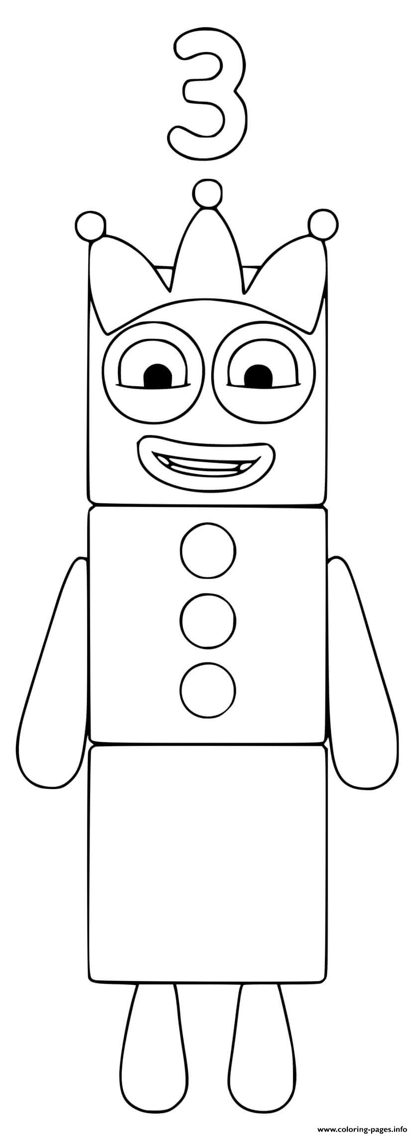 Number Block Coloring Pages For Kids Coloring Pages