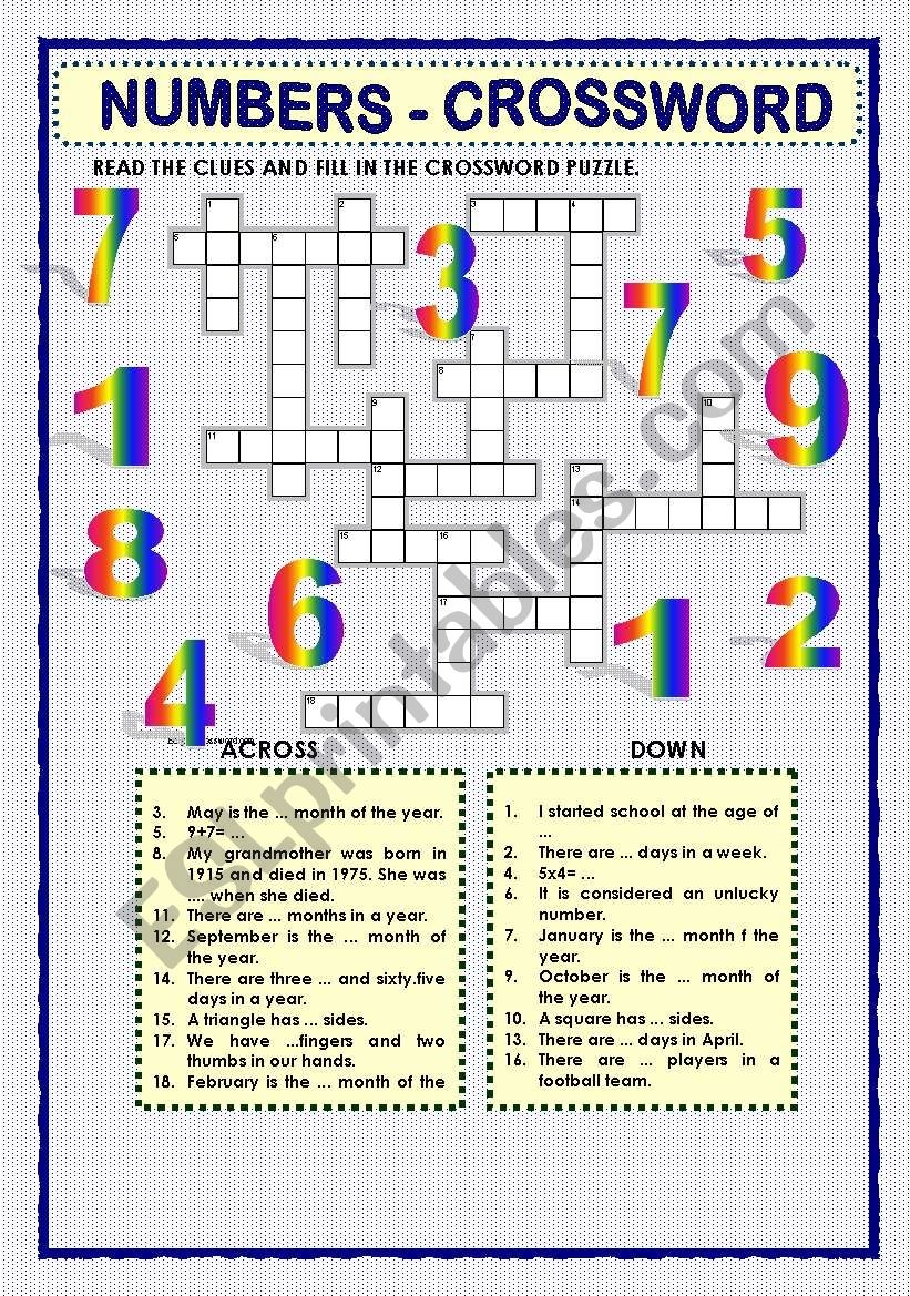Number Crossword Puzzles