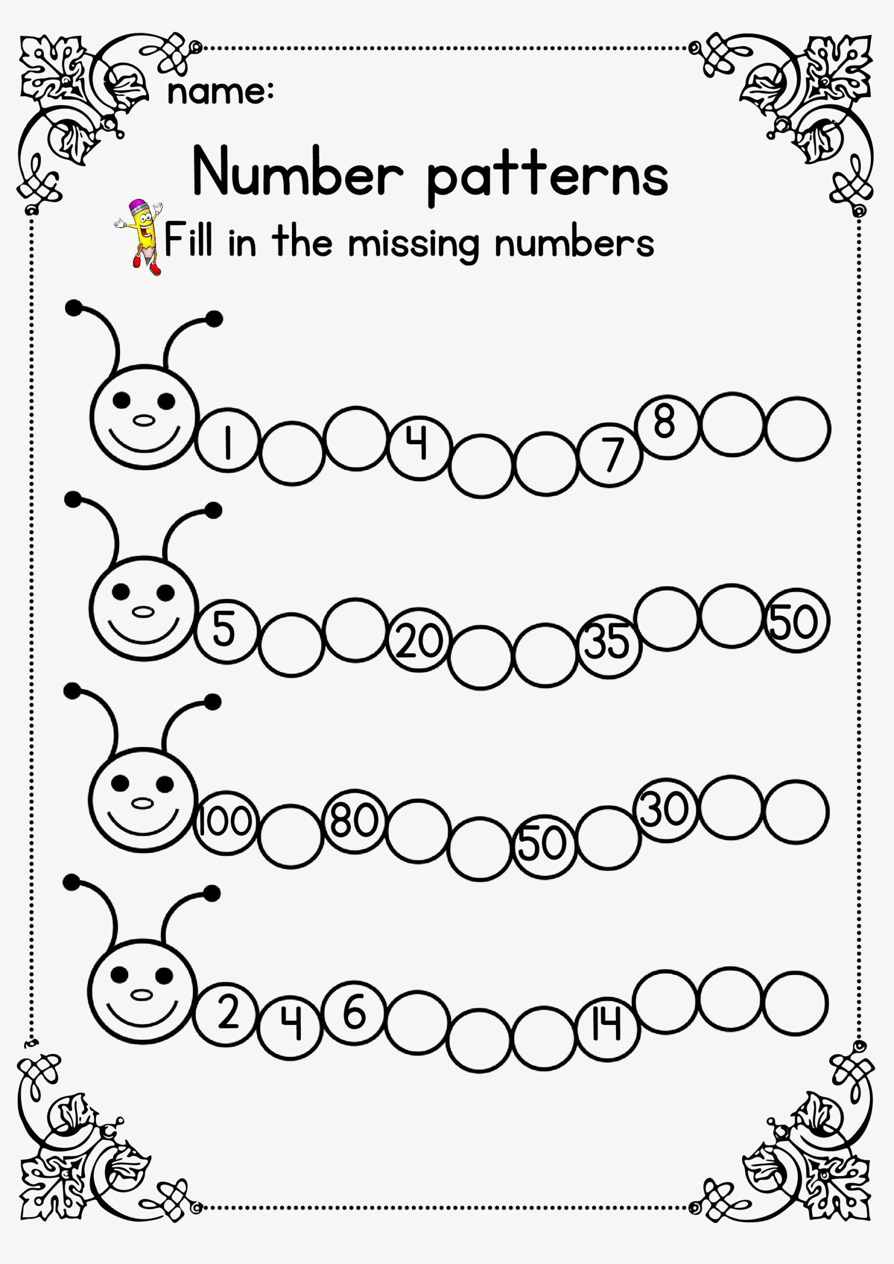 Number Pattern Worksheets Pattern rjuuc edu np Worksheets Library