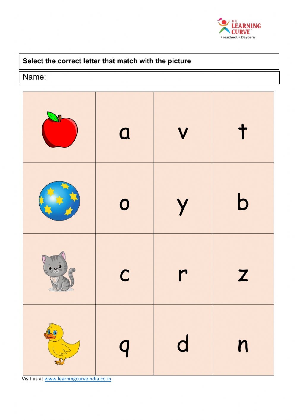 Nursery Class English Worksheet Language Worksheets
