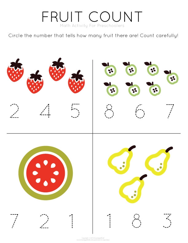 Nursery Math Worksheets