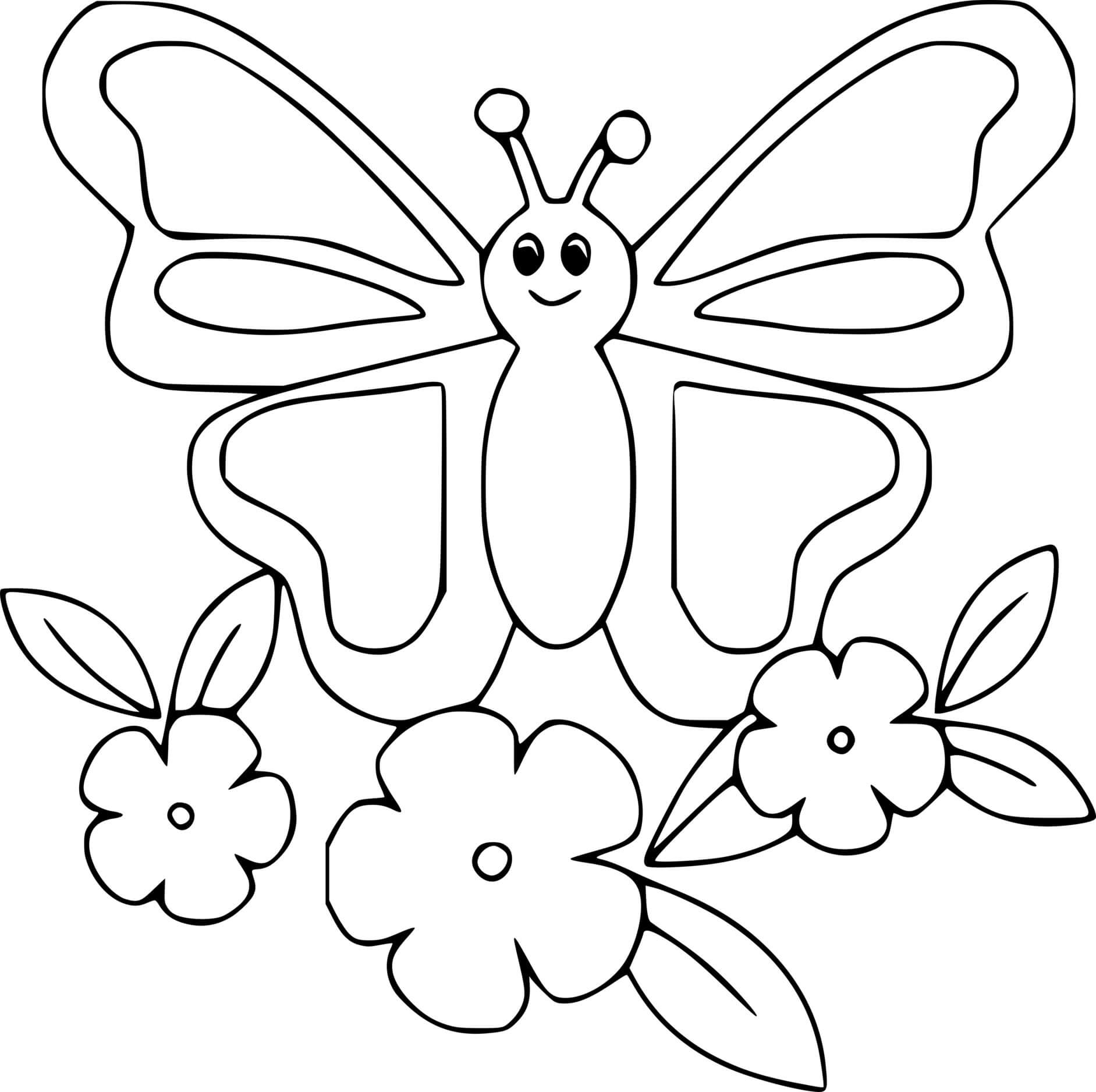 Owl Butterfly Coloring Pages Coloring Cool
