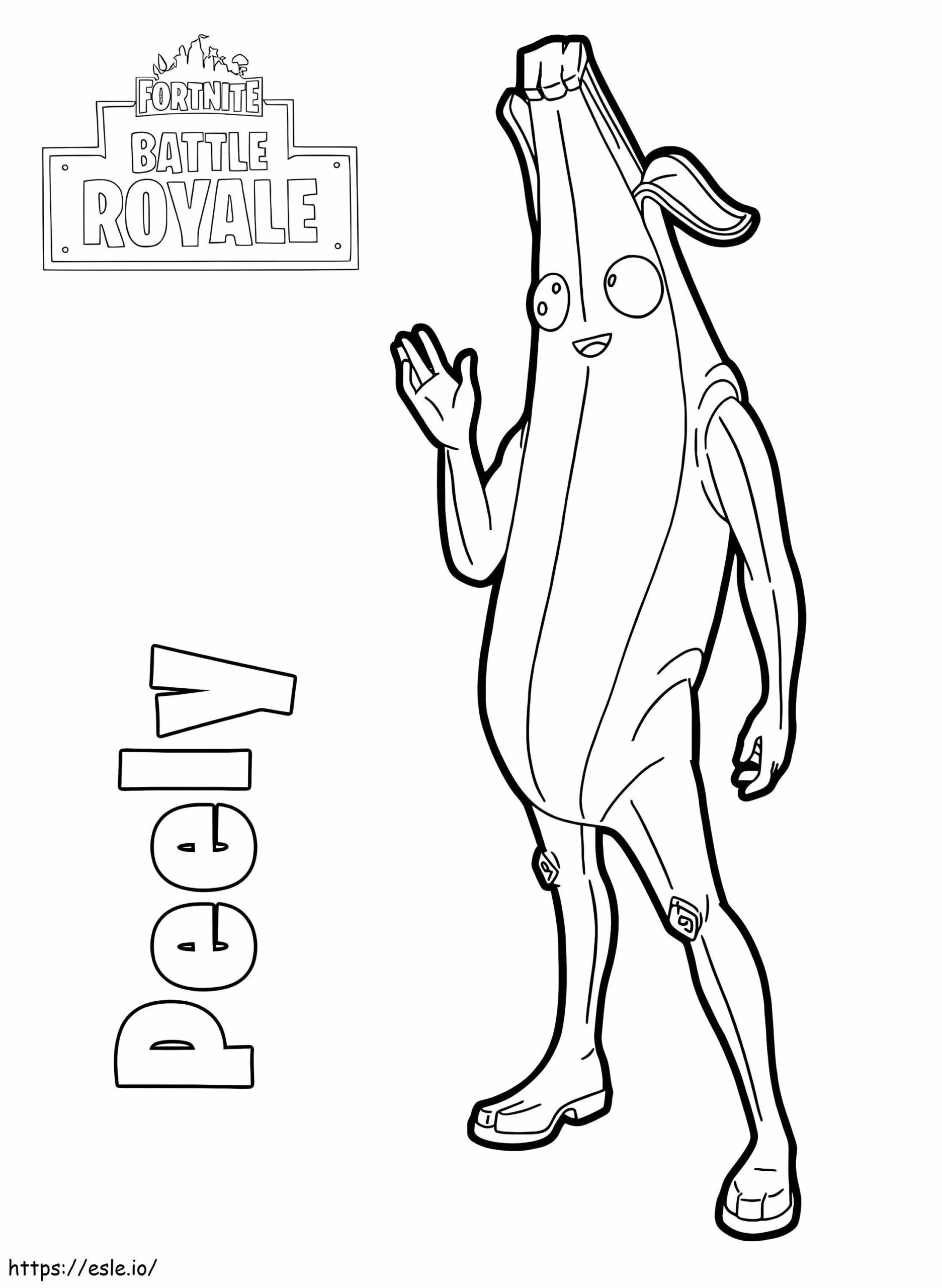 Peely Fortnite Coloring Page