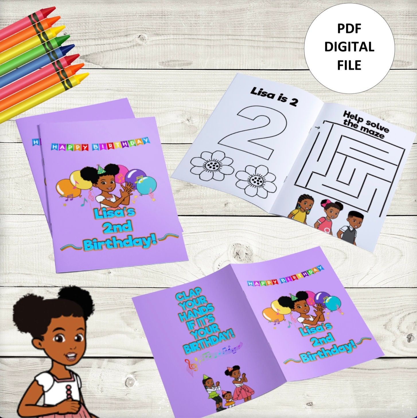 Personalized Gracies Corner Coloring Book Party Favors Etsy 