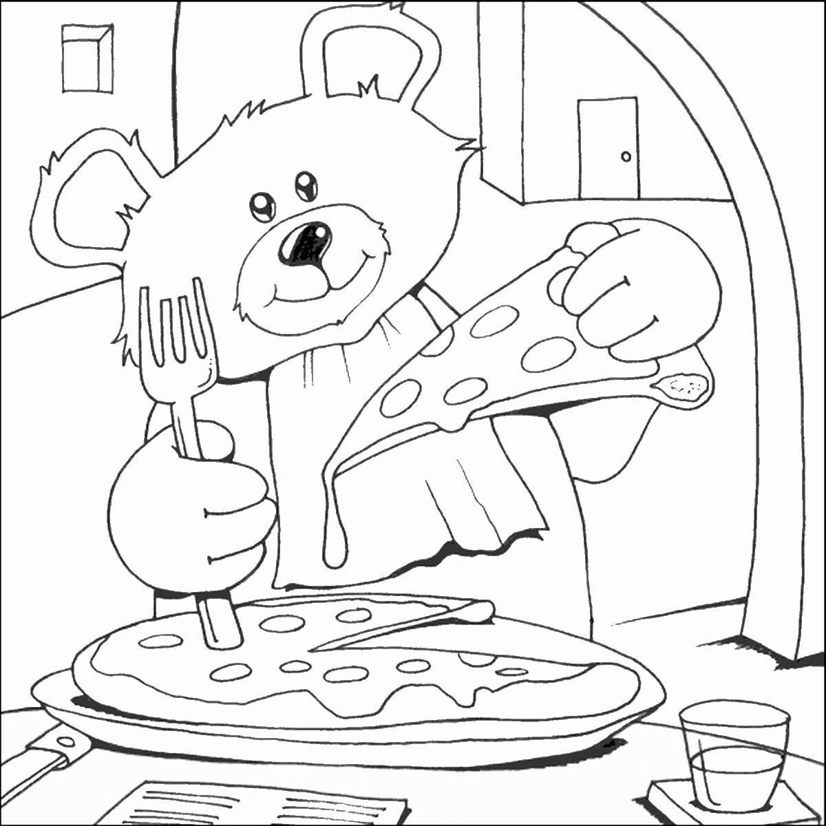 Pizza Coloring Pages Coloring Home