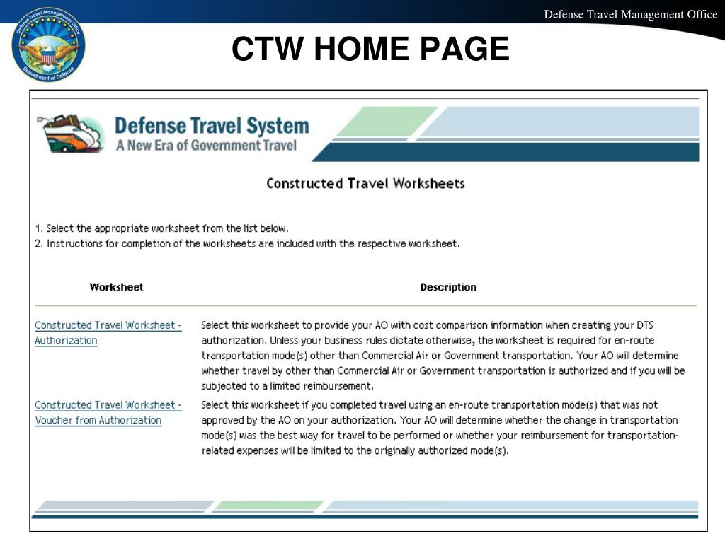 PPT T 200 CONSTRUCTED TRAVEL IN DTS PowerPoint Presentation 