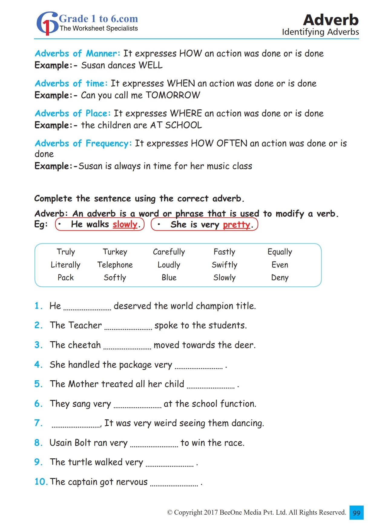 PPT Verb And Adverb Worksheet For Class PowerPoint 55 OFF
