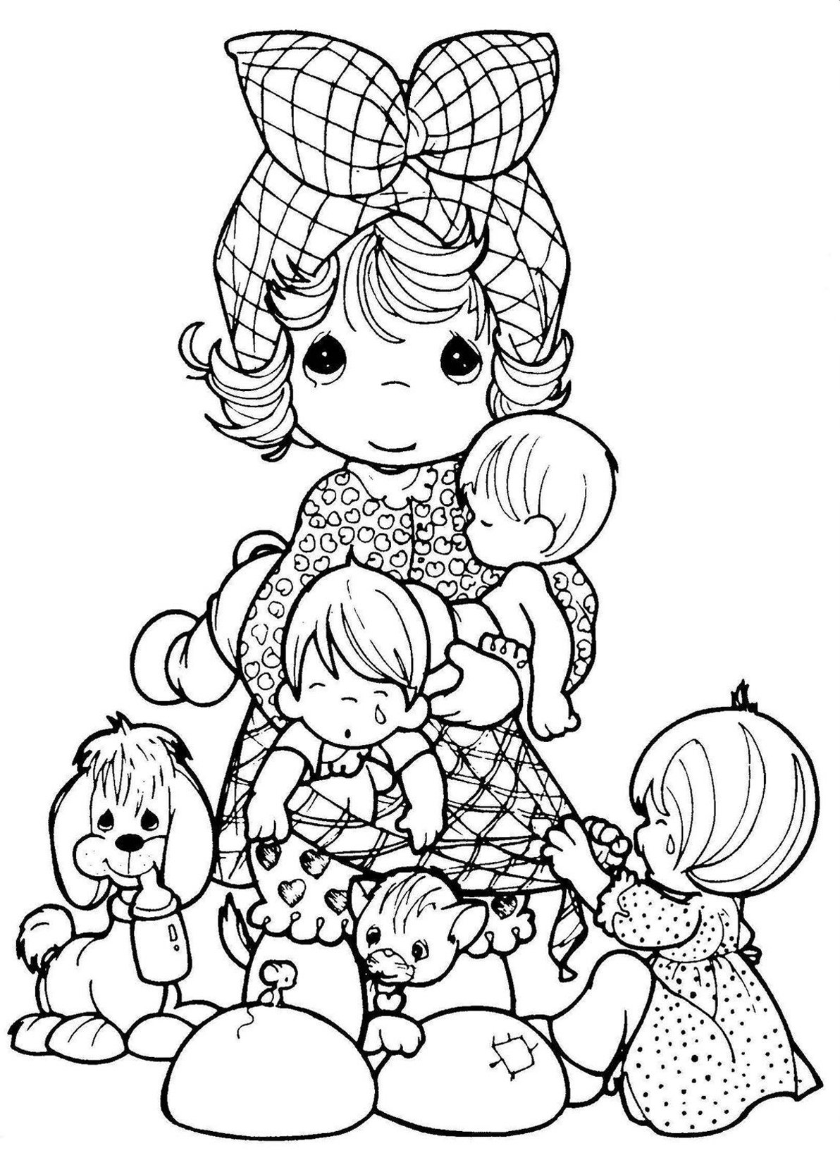 Precious Moments Vintage Coloring Pages