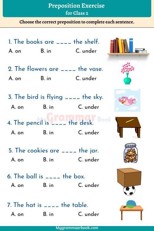 Preposition Worksheet For Class 2 Worksheets Library