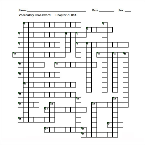 Printable Blank Crossword Grid Printable Crossword Puzzles Free 9 